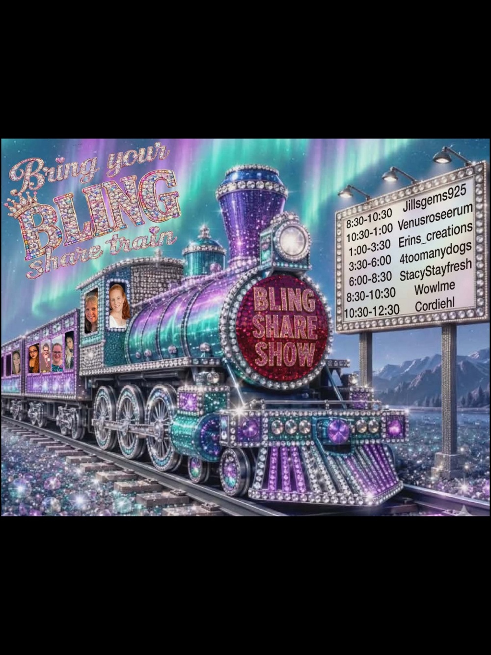 @4toomanydogs is Live on BRING THE BLING SHARE SHOW TRAIN